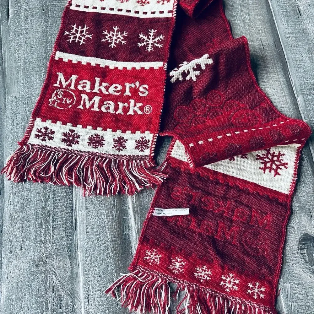 Maker’s Mark Bourbon Whisky Winter Holiday Scarf